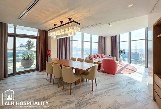 Full-floor three-bed at Hilton Dubai Creek — Creek and Burj views, maid's room